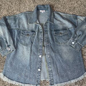 GeeGee Denim Sparkle Jacket/Shacket Size M